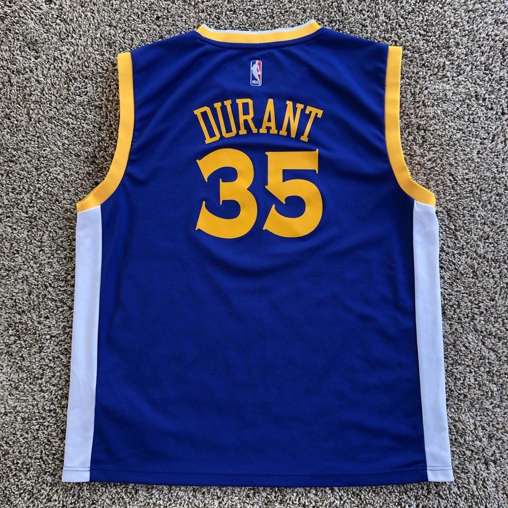 Adidas Golden State Warriors Kevin Durant Jersey Size Adult XL #35 NBA Blue Away